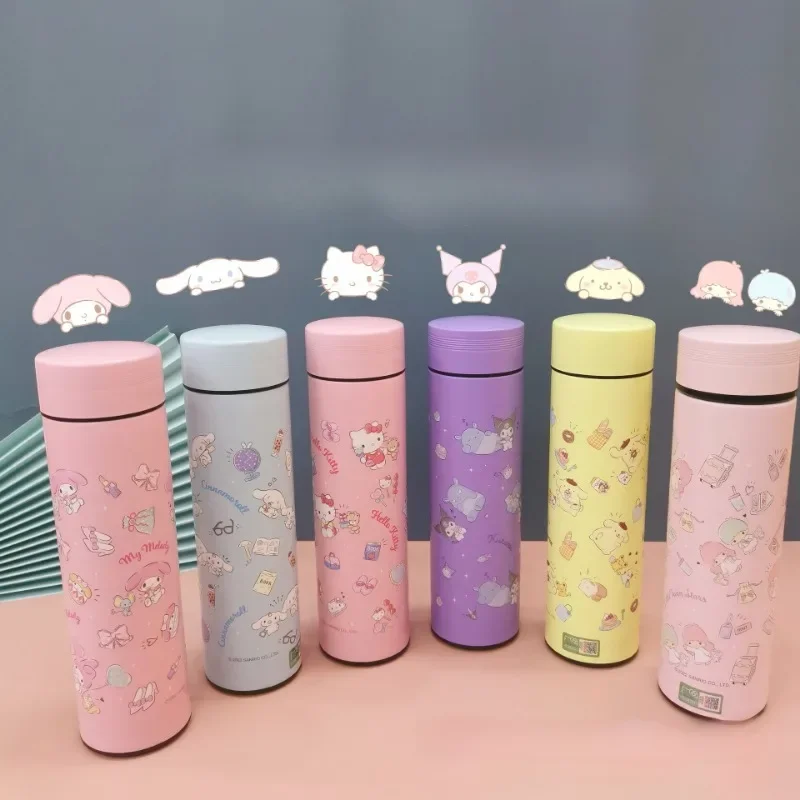 

Anime 480ml Sanrio Hello Kitty Cinnamoroll Thermos Mug Straight Cup New Kawaii Stainless Steel Insulated Water Cup for Outdoor