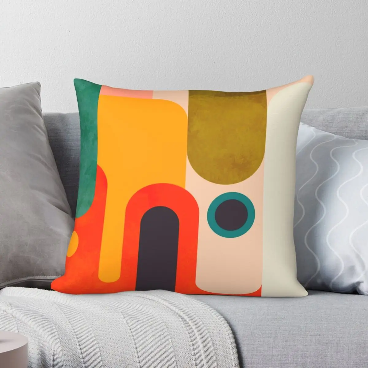 

Geometric Shapes Abstract 8 Pillowcase Polyester Linen Velvet Creative Zip Decor Car Cushion Cover