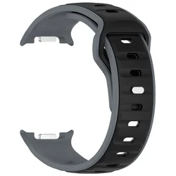 Silicone Sports Strap Watch Band - Classic Design for a Comfortable Fit (Grey Black)