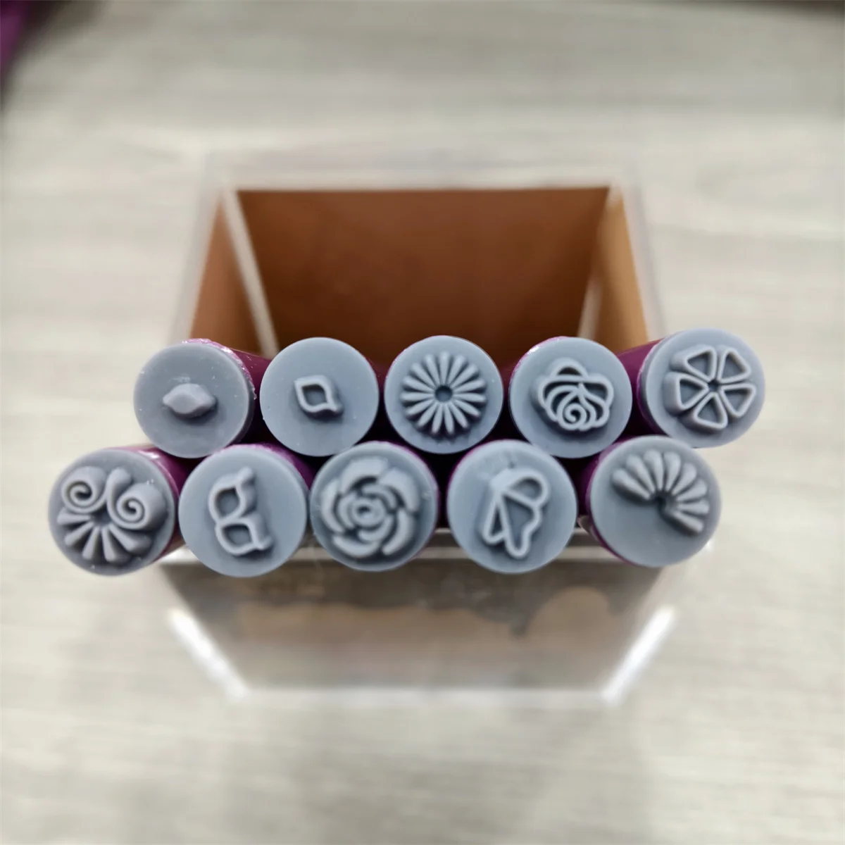 6/10pcs Nail Transfer Pen Multi functional Tool Graffiti Pointillism Printing Silicone Seal Pen DIY Nail Art Creation Decoration 3