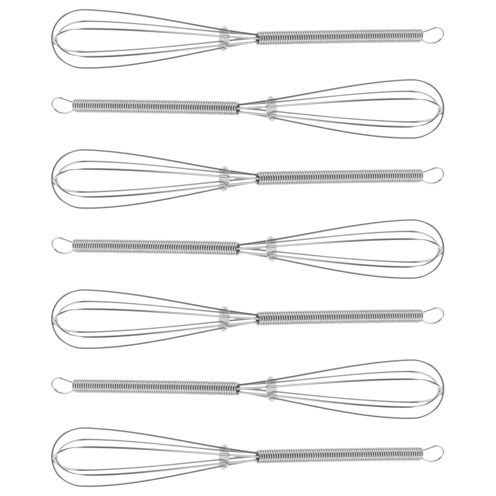 7 Pcs Cream Whisk Mixer Salon Barber Whisk Stainless Steel Stirrer for Dying 1pcs stainless steel hand whisk rotary egg beater paste cream mixer tools rotary egg beater foamer rotate hand sauce mixer 10 inch