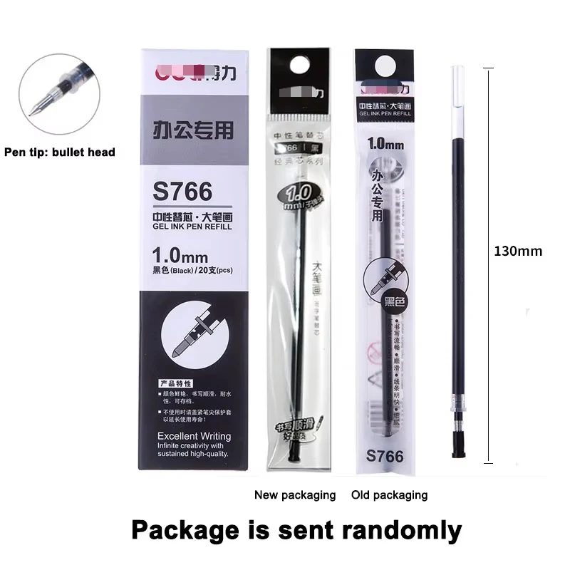 1PCS S73 Office Gel Pens 1.0mm Bold Carbon Water Pen Business Signature Pen Smooth Student 6