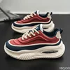 Spring Autumn new thick soled height increasing shoes versatile for casual simple  comfortable wear-resistant men's shoes