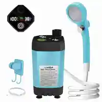 Outdoor Shower Kit Portable Camping Shower Pump RV Camp Shower w/Full Screen Intelligent Digital Display Adjustable 6000mAh Show 5