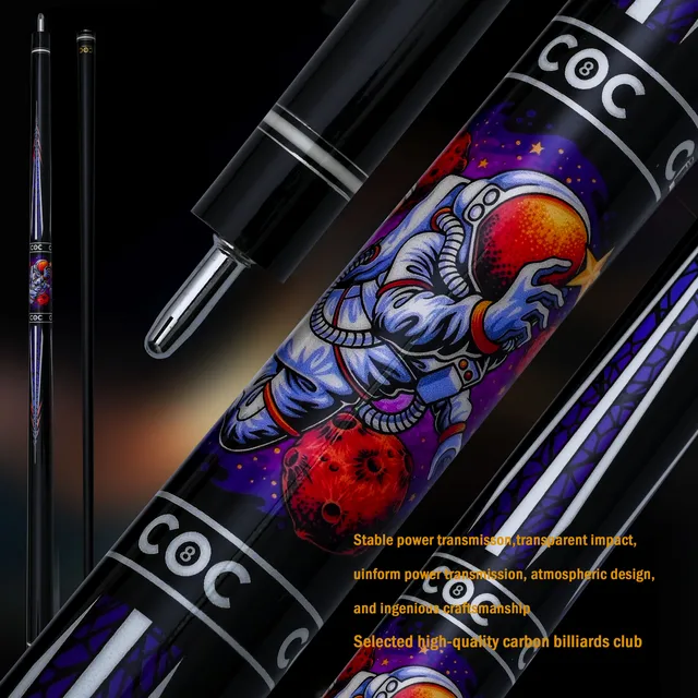 Low Deflection 12.5mm Professional Carbon Composite Pool Cue - Multi-Layer Tip & Stainless Steel Joint | High Performance cue 1