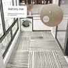 Striped PVC Kitchen Carpet Living Room Non-slip Leather Rugs Thick Entrance Door Mat Balcony Waterproof Oil-proof Large Area Rug 1