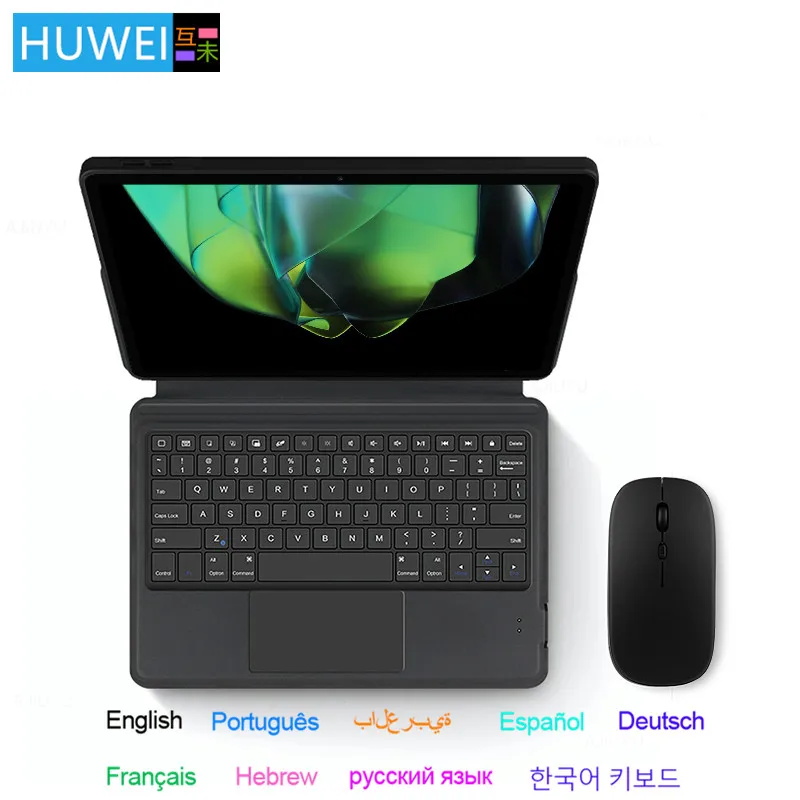 HUWEI Keyboard Case For Realme Pad 2023 Cover TouchPad