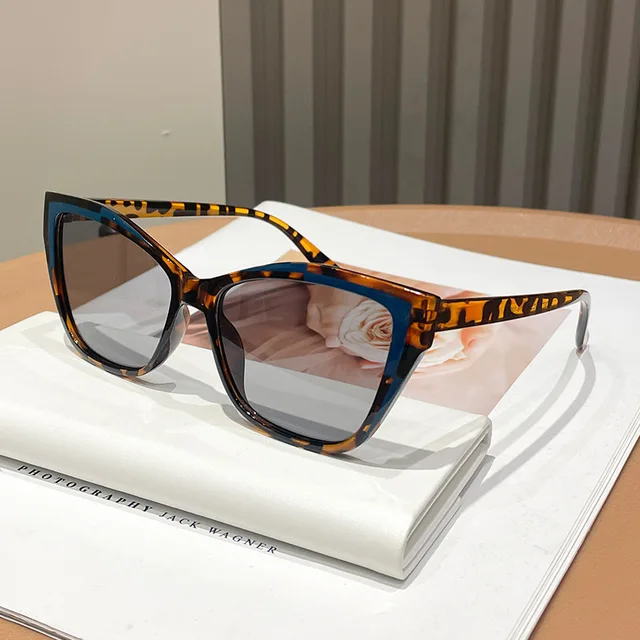 Lunettes de soleil œil de chat de couleur contrastée, monture de lunettes pour femmes, personnalité polyvalente, mode, nuances tendance, UV400, nouvelle collection 2025 1