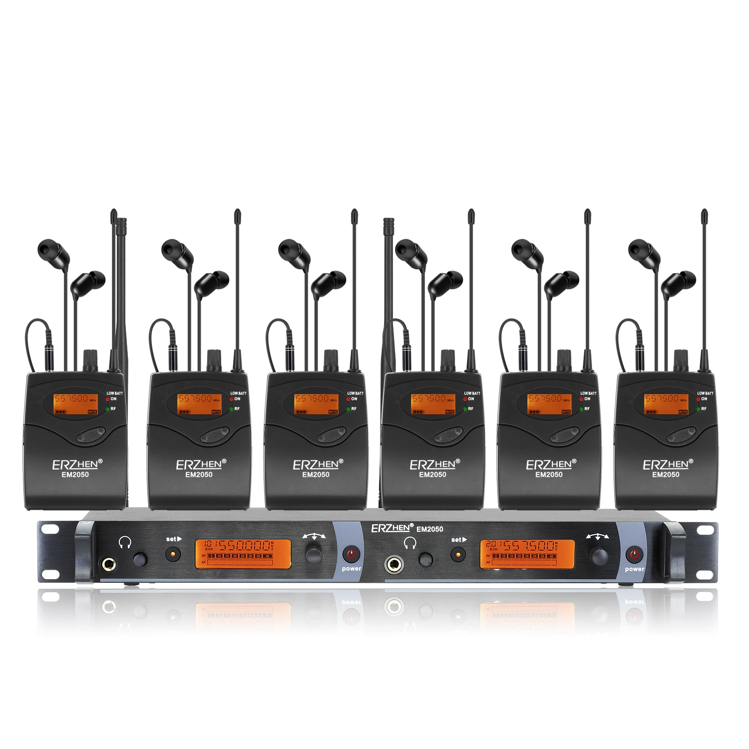 Professional stage monitoring system, inear audio monitoring, earphone monitoring, 2 channels