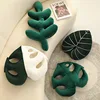 INS Green Leaf Pillow Plush Stuffed Plants Monstera Philodendron Seat Cushion Plushie Peluche Sofa Chair Home Decorate Prop 2