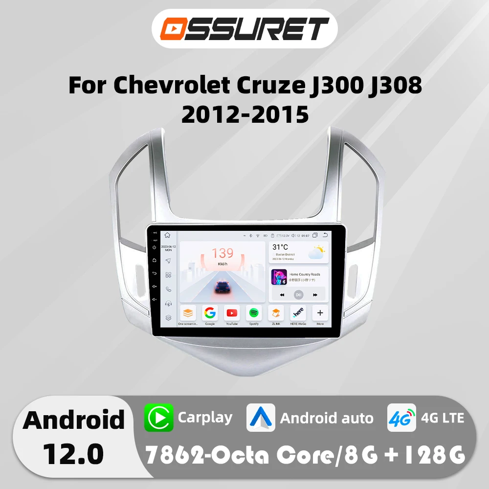 4G 8Core Android Auto Car radio for Chevrolet Cruze J300 J308 Multimedia Video player DSP Carplay 9"7862 Head Unit