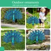 Peacock Classic Figurine Garden Supplies Iron Beautiful Statue Craft Handicraft Waterproof Perfect Gifts for Outdoor Indoor Yard 6