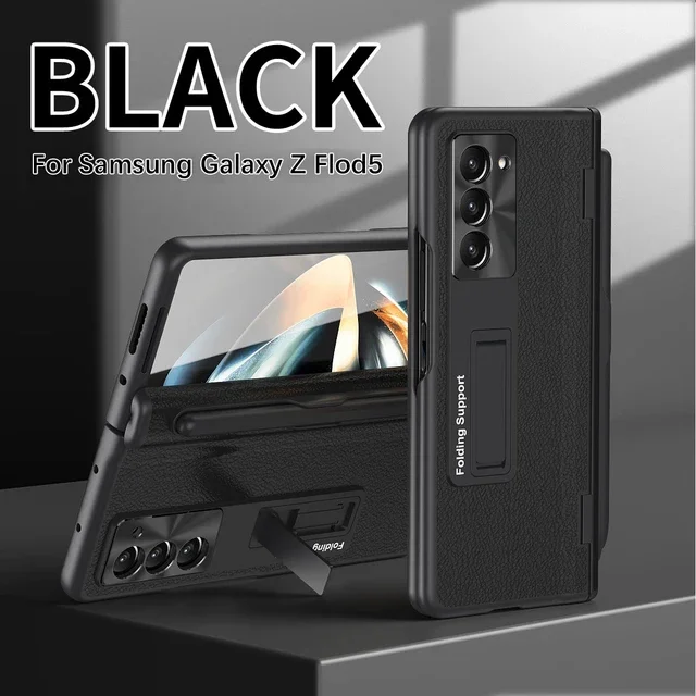 Touch Pen Leather Case with Screen Protector & Kickstand