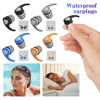 Silicone Noise Reduction Earplug Reusable Waterproof Anti-Noise Ear Plugs Sound Blocking Earplugs for Travel Work Sleep Swimming 2