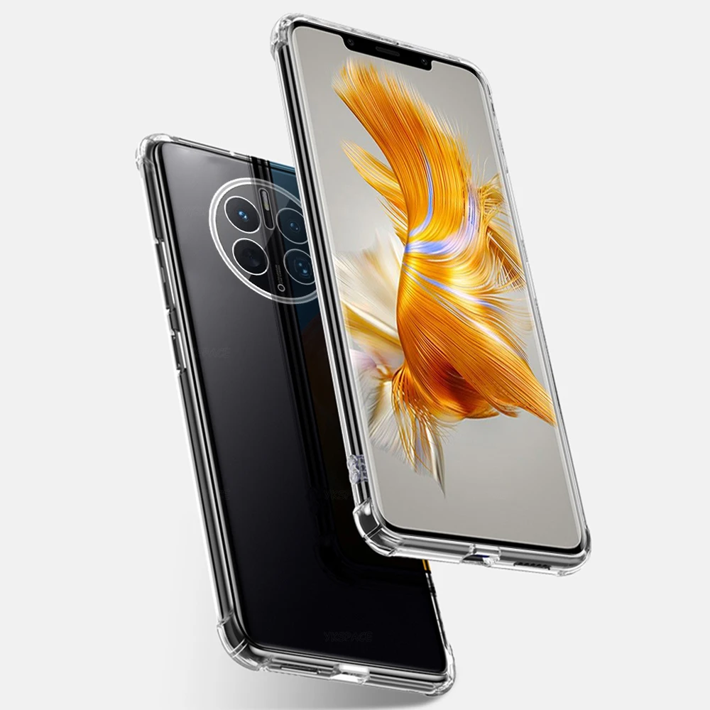 Shockproof Clear Silicone Case - Durable Transparent Back Cover