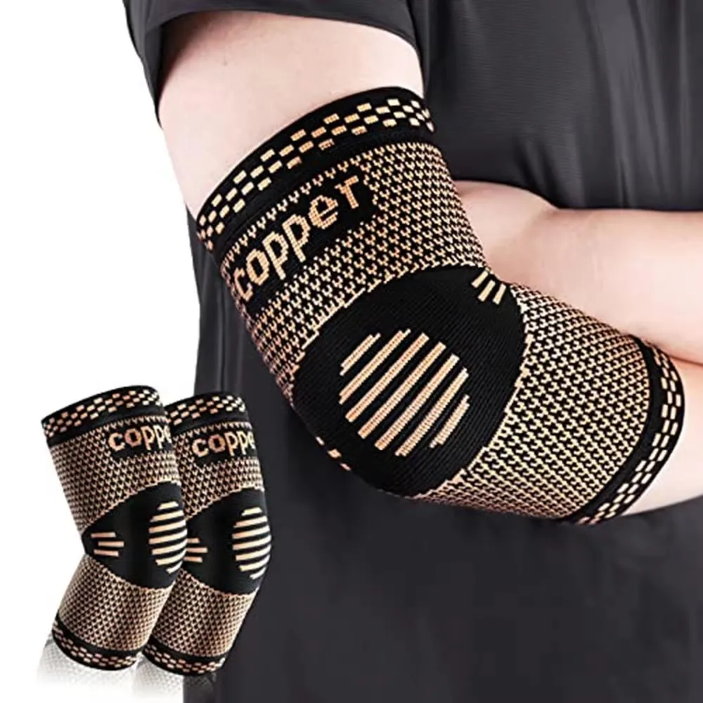 Fitness Elbow Brace Compression Support Sleeve for Tendonitis, Tennis Elbow, Golf Treatment - Reduce Joint Pain