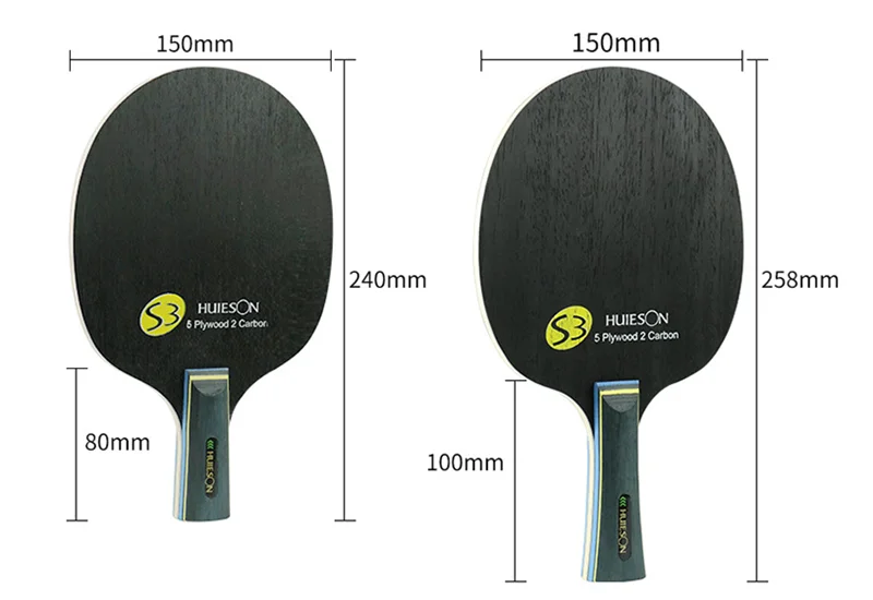 Description Picture 5 of itemHuieson High Tech Surface Wood Table Tennis Blade Small Handle Ping Pong Paddle for Children S3