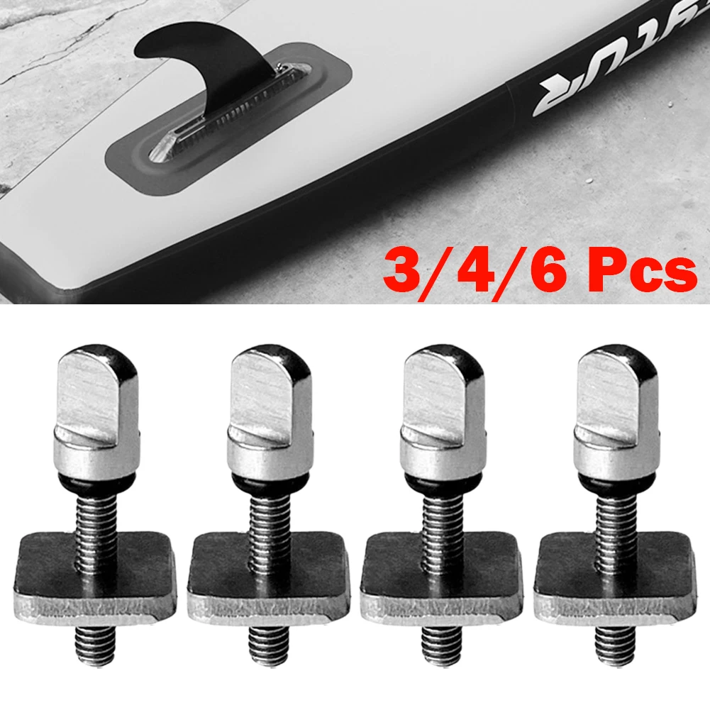 

3/4/6pcs Stainless Steel Surfboard Fin Screw M4 Surf Fin Bolts Longboard Sliding Fin Screws Single Fin Nails Replacing Screws