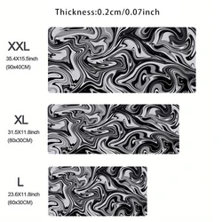 Large Seamless Topographic Map Mousepad - Custom Anti-Slip Desk Mat - 80x30cm (Topographic Map)