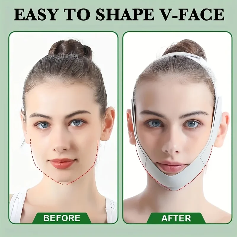 Face Slimming Mask for Women - Reusable Jawline Trainer & Double Chin Reducer, Non-Surgical Face Lift Band Hypoallergenic