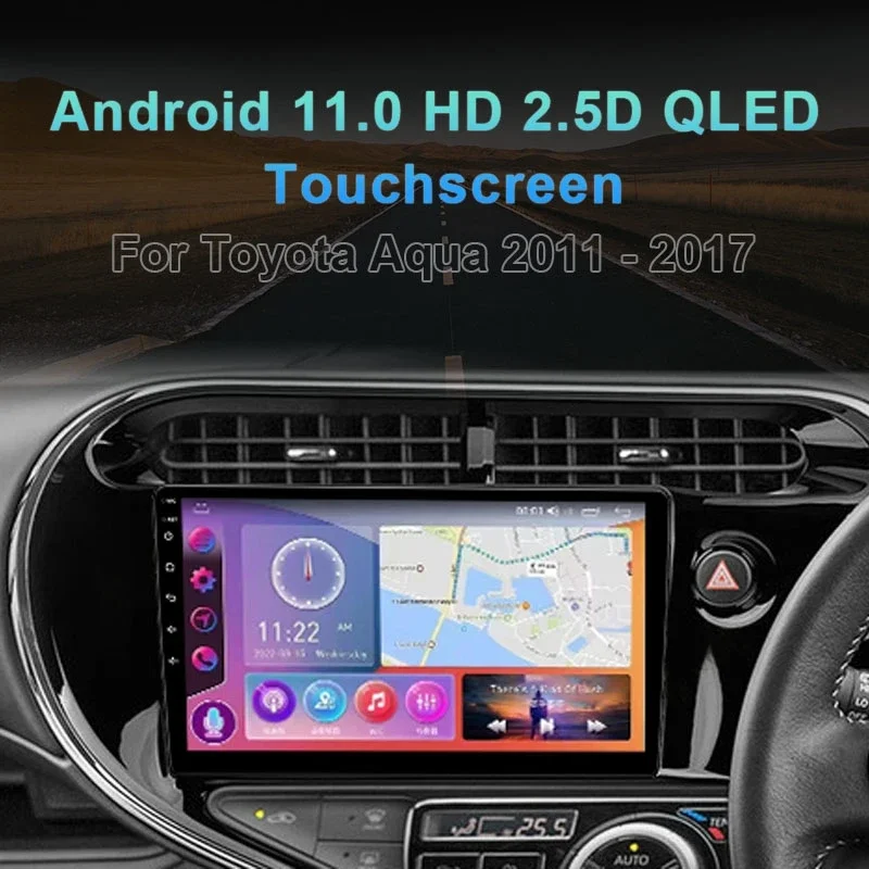 Mamsm-toyota aqua prius、Android 13、2k、マルチメディアプレーヤー 