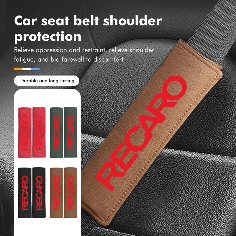Accessori Per Spalline Per Cintura Di Sicurezza Per Auto In Pelle Scamosciata Da 2 Pezzi Per Recaro Nan