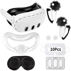 Ultimate 7-in-1 VR Accessory Kit with Silicone Protective Cover & Lens Cap (White)