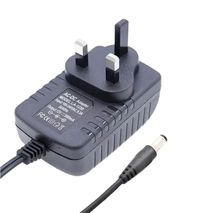 Adattatore Di Alimentazione 24V Uk Dc 12V 2A Adattatore Di Commutazione 15V 9V 18V 2A Alimentatore Ca 12V 3A Caricatore Trasformatore 5.5*2.5Mm 1M