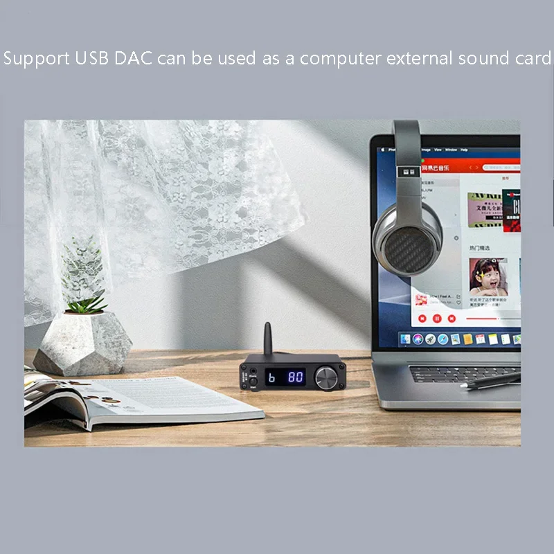 Flagship HD Bluetooth 5.1 Decoder Audio Receiver ESS9038 Lossless Decoding Supports LDAC APTX-HD HD Format High-power Amp adapter converter decoder converter amplifier