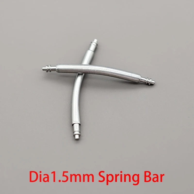 Premium 316L Stainless Steel Curved Watch Strap Spring Bars, 10PCS, 1.5mm & 1.8mm Diameter, Fits 16mm-24mm Widths