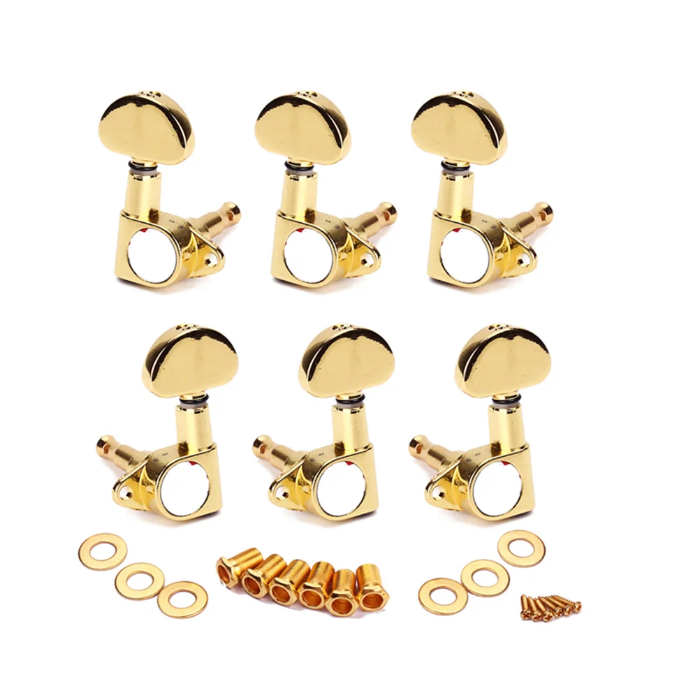 

Guitar Tuning Pegs Golden 3 Left 3 Right Machine Knobs Machine Tuners for Electric Acoustic Guitar