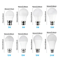 4 шт. AC 220 В 240 В B22 Светодиодные лампы 3 Вт 8 Вт 9 Вт 12 Вт 15 Вт 18 Вт 24 Вт 80-100 лм/Вт Лампада Лампы для гостиной Дома Крытый светодиодный Bombilla — изображение 2