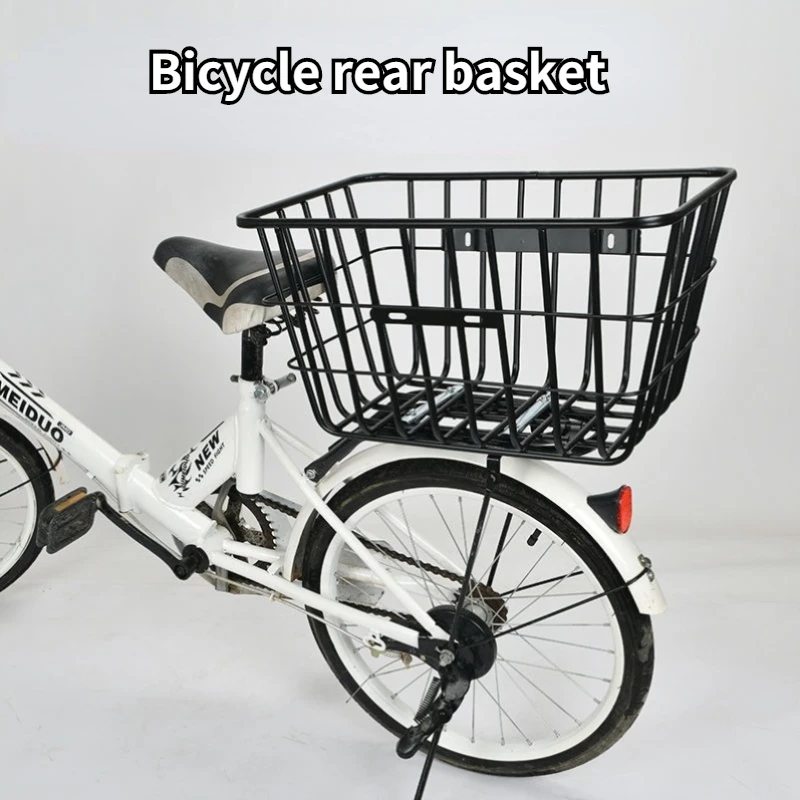 Bicycle Large Capacity Basket Rear Basket Bicycle Metal Bicycle