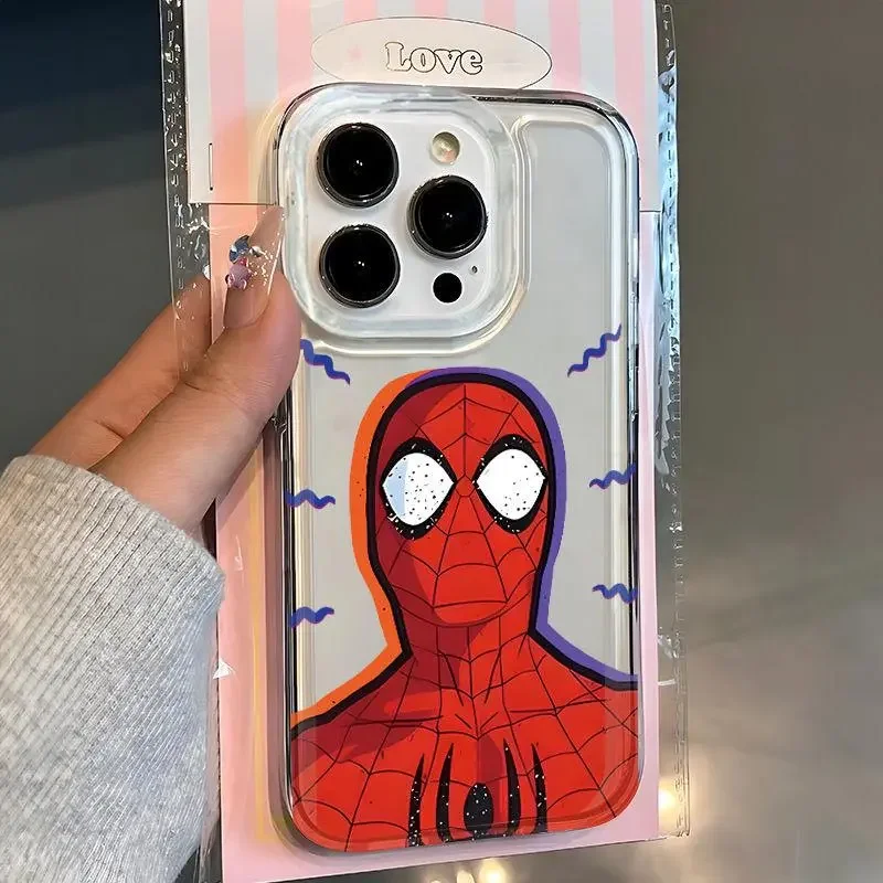 マーベル-スパイダーマン電話ケース,iPhone 14,12,13,11,15,16 pro max