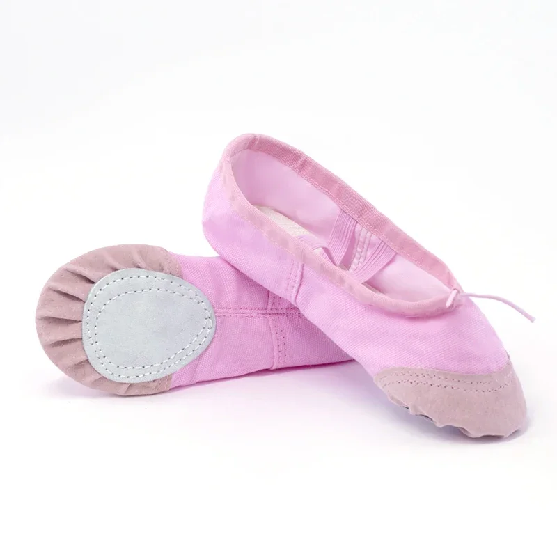 flat canvas head black white soft Zapatos De Punta De balleriny BD ballet belly gym yoga dance shoes children woman 3
