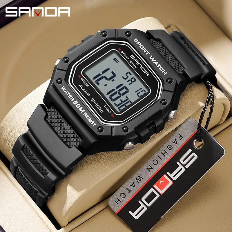 

SANDA Top Brand G Style Sports Men Watches Fashion Stopwatch Waterproof LED Digital Watch Man Electron Clock Relogio Masculino