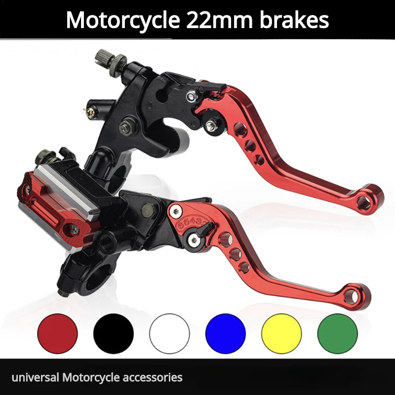 

1 Pair Motorcycle Refitted Parts Front Hydraulic Brake Main Upper Pump CNC Aluminum Alloy AdiustableHandle Clutch 22mm universal