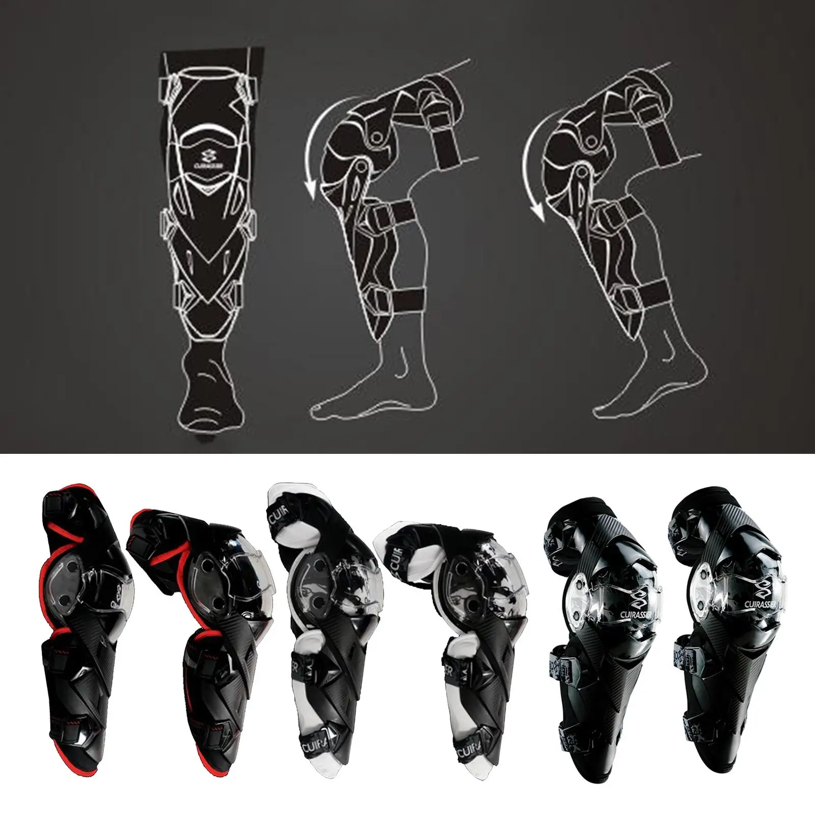 1 Pair Knee Pads Motorcycle-Adult Motorcycle Knee Pads/Adjustable Pads
