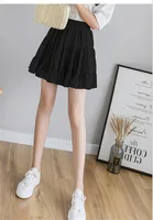 Korean Street Fashion Tutu Pleated Skirt Summer Sexy Short Skirts Plus Size Chiffon Mini School Skirt Solid Color Basic Skirts