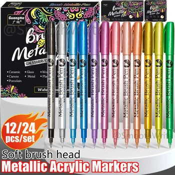 Set di Pennarelli Artistici Vibranti, Pennarelli Permanenti per Scrapbooking, Penne per Resina Epossidica Fai-da-Te, Materiali per Disegno e Graffiti