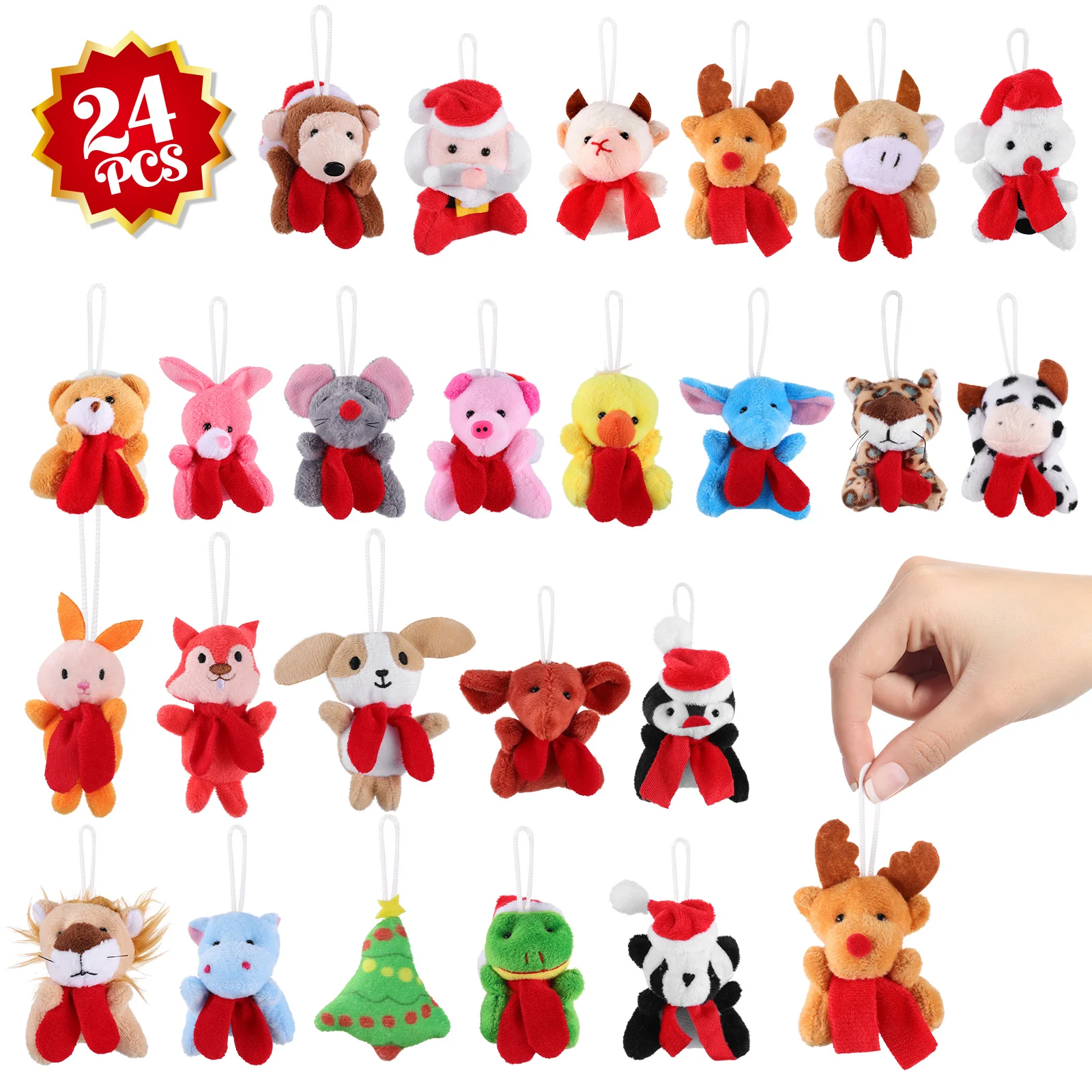 

Toyvian Christmas Advent Calendar Countdown Toys Christmas Mini Hanging Ornaments for Kids Gift