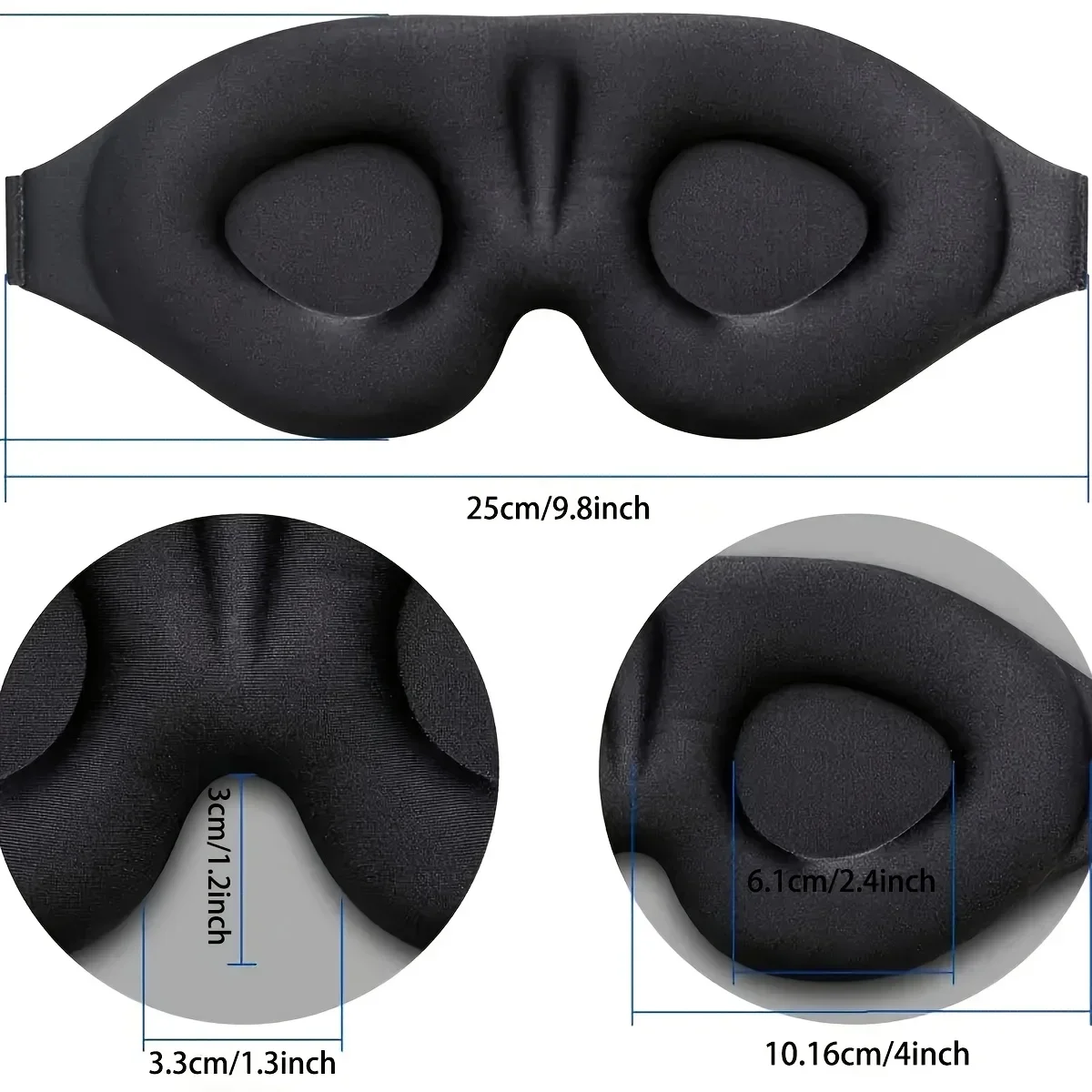 3D Contoured Sleep Mask - Ultimate Light-Blocking Eye Mask