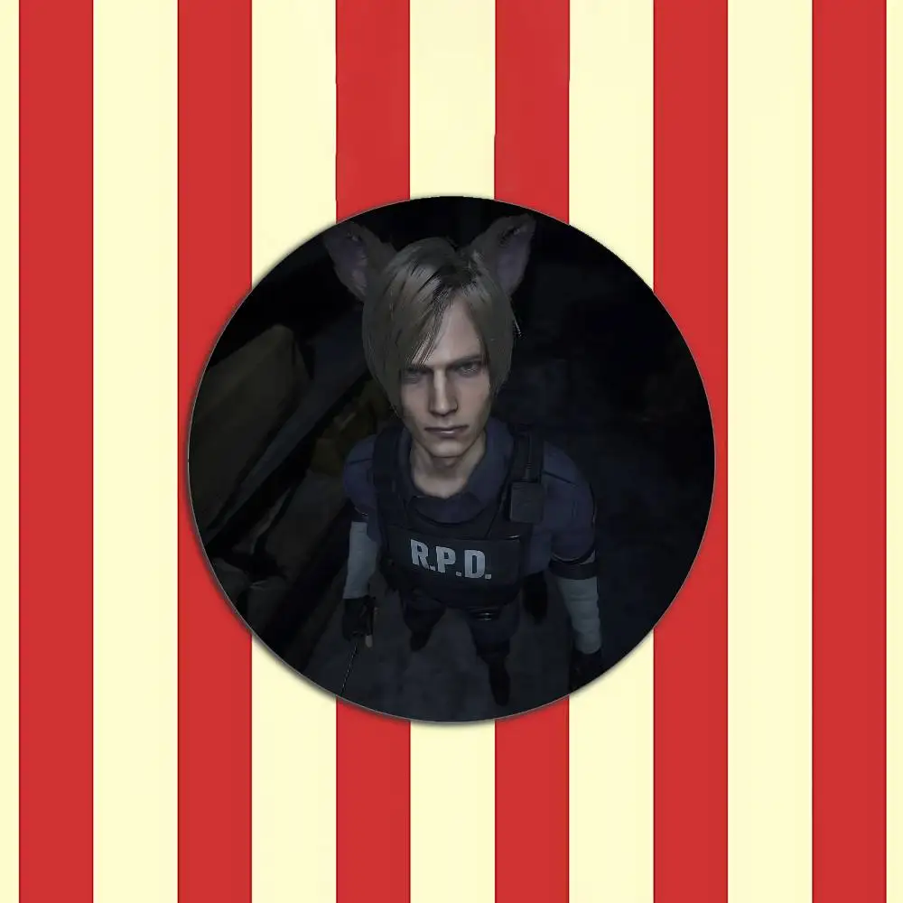 Süße H-Leon Kennedy-S Abzeichen Weißblech Soft Button Pin Brosche Metall Abzeichen Custom Schmuck Zubehör Hut Tasche Revers – Detail 5