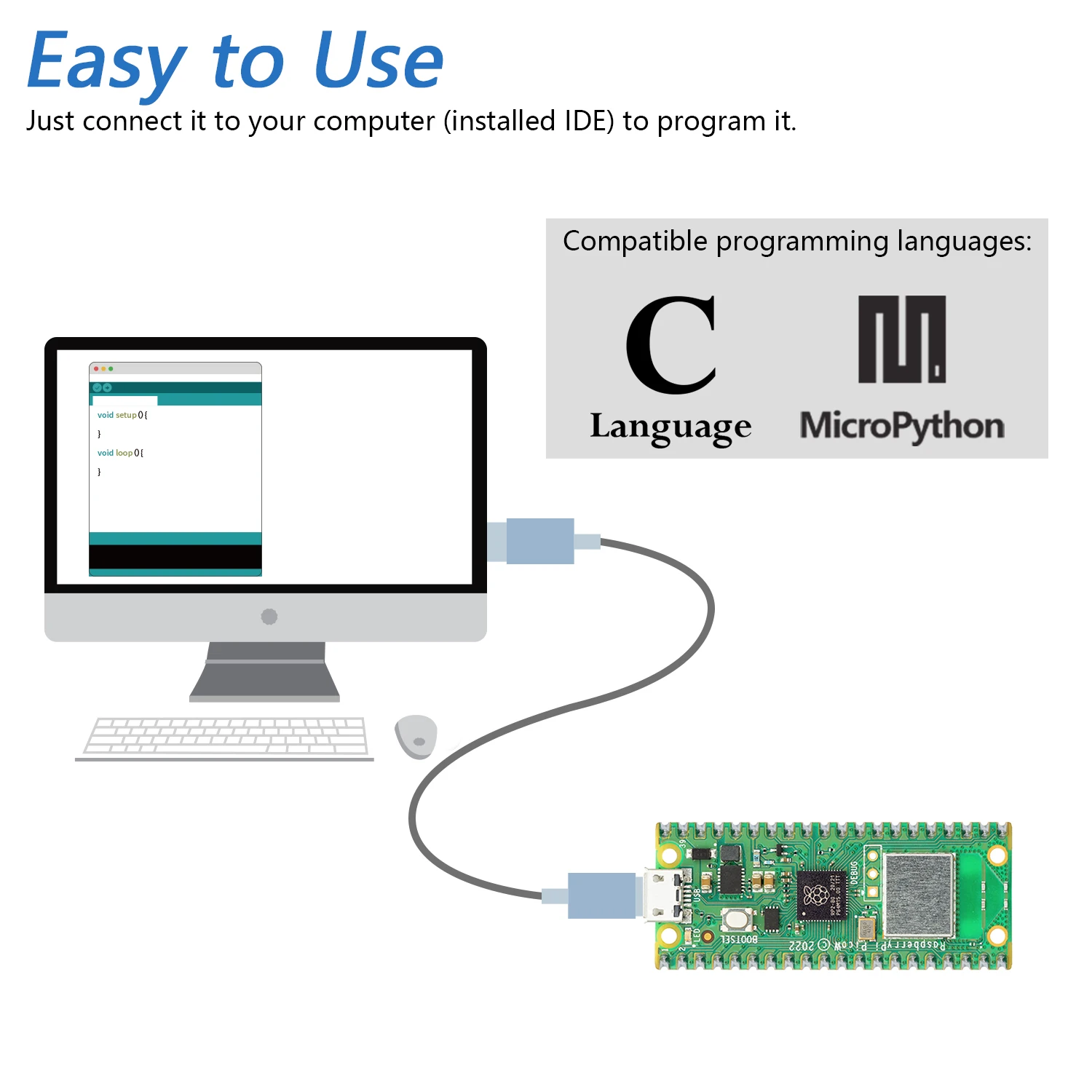 Freenove Raspberry Pi Pico(W), 듀얼 코어 Arm Cortex-M0+ 마이크로컨트롤러, 개발 보드, Python C Java, 튜토리얼 프로젝트