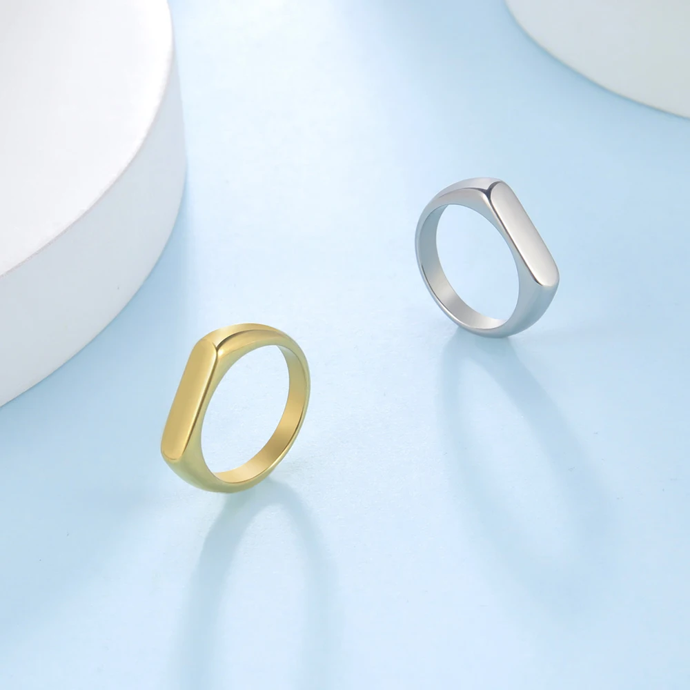 Stainless Steel Men's Women's Rings Classic Gold Color Finger Rings Trend Fashion Wedding Couple Jewelry gold color rings couples rings stainless steel ring finger ring gold color ring wedding rings wedding ring