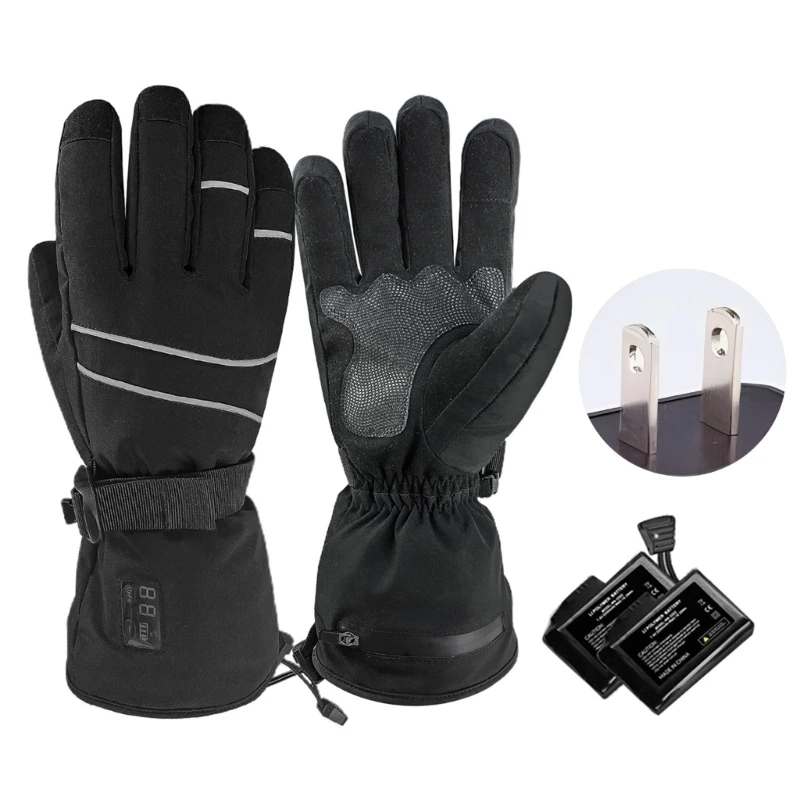 Heating Gloves Electric Hand Warmers 2200mAh Battery Rechargeable Heated Gloves motorcycle heated gloves 3 7v 2500mah rechargeable battery 3 levels adjustable winter warm electric heating gloves