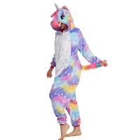 Animal Onesies Kigurumi Unicorn Pajamas Set Women Winter Overall Flannel Cartoon Cosplay Sleepwear Jumpsuit Men Homewear Pijama - Image 2