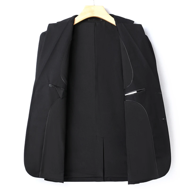 Mens suit Blazer pants Italian style Slim solid color Professional wedding groom best man suit