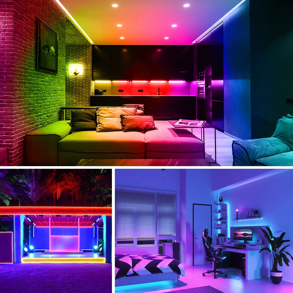 RGBCCT COB LED 스트립 빛 24V RGB 디밍이 가능한 유연한 빛 6Pin RGBCW WW LED 리본 12mm 선형 고밀도 LED 테이프 룸 장식