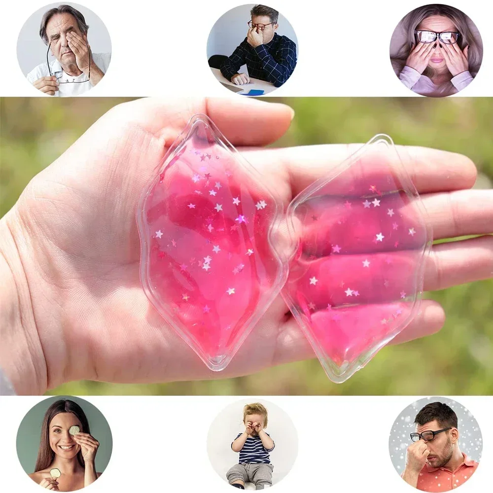 6 Packs Lip Gel Ice Packs Cold Use for Lip Surgery Flexible Reusable Cooling Pad Cold Compress for Cosmetic Injuries Pain Relief